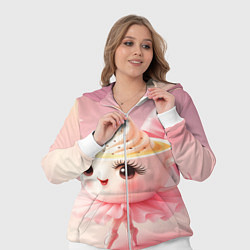 Женский 3D-костюм Балерина капучино розовый, цвет: 3D-белый — фото 2