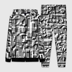 Женский костюм Серый объёмный эффект