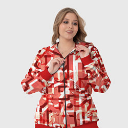 Женский 3D-костюм Красно-белый объёмный эффект, цвет: 3D-красный — фото 2