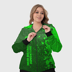Женский 3D-костюм JoJo Bizarre Adventure - green gradient по-вертика, цвет: 3D-черный — фото 2