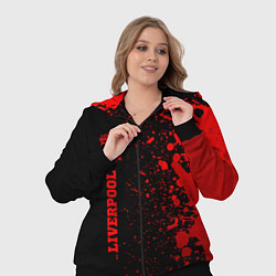 Женский 3D-костюм Liverpool - red gradient по-вертикали, цвет: 3D-черный — фото 2