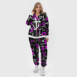 Женский 3D-костюм Doom неоновый паттерн, цвет: 3D-белый — фото 2