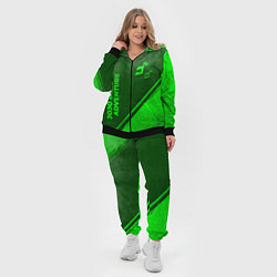 Женский 3D-костюм JoJo Bizarre Adventure - green gradient вертикальн, цвет: 3D-черный — фото 2