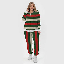 Женский 3D-костюм Цветные лини текстура ткани, цвет: 3D-белый — фото 2