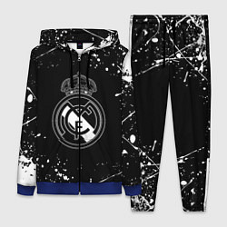 Женский 3D-костюм Real Madrid белые краски, цвет: 3D-синий