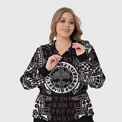 Женский 3D-костюм Дерево жизни и древние руны, цвет: 3D-черный — фото 2