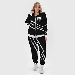 Женский 3D-костюм Ведьмак лого геометрия, цвет: 3D-белый — фото 2