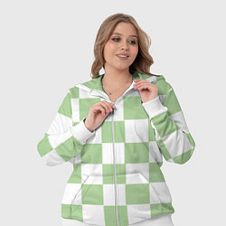 Женский 3D-костюм Квадраты зелёные, цвет: 3D-белый — фото 2