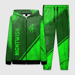 Женский 3D-костюм Nightwish - green gradient вертикально, цвет: 3D-черный