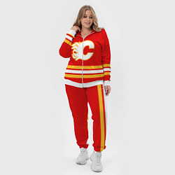 Женский 3D-костюм Калгари Флэймз хоккей, цвет: 3D-белый — фото 2