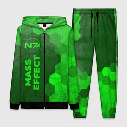 Женский 3D-костюм Mass Effect - green gradient по-вертикали, цвет: 3D-черный