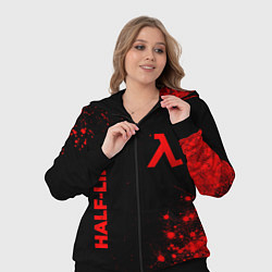 Женский 3D-костюм Half-Life - red gradient вертикально, цвет: 3D-черный — фото 2