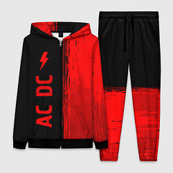 Женский костюм AC DC - red gradient по-вертикали