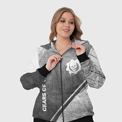 Женский 3D-костюм Gears of War - grey gradient вертикально, цвет: 3D-черный — фото 2