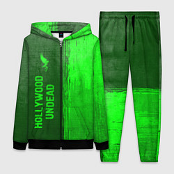 Женский 3D-костюм Hollywood Undead - green gradient по-вертикали, цвет: 3D-черный
