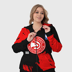 Женский 3D-костюм Atlanta Hawks black and red, цвет: 3D-черный — фото 2