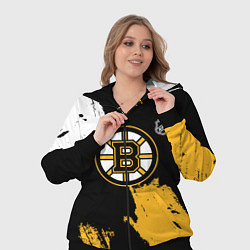 Женский 3D-костюм Бостон Брюинз - разлитая краска, цвет: 3D-черный — фото 2