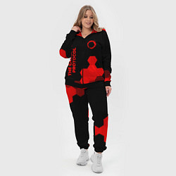 Женский 3D-костюм The Callisto Protocol - red gradient вертикально, цвет: 3D-черный — фото 2