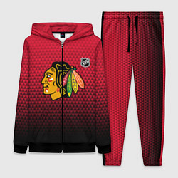 Женский костюм Чикаго Блэкхокс - геометрический градиент