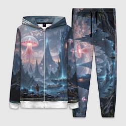 Женский костюм Фантастический мир с медузами и озеро у гор