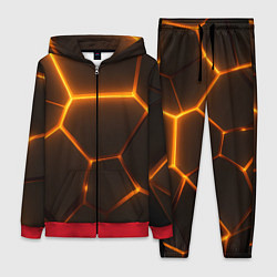 Женский костюм Оранжевое свечение текстура