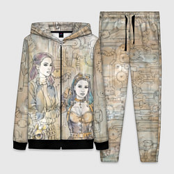 Женский 3D-костюм Девушки стимпанк, цвет: 3D-черный