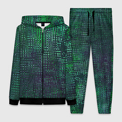 Женский костюм Текстурный тёмный сине-зелёный