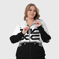 Женский 3D-костюм Кибер текстура - черно белая, цвет: 3D-черный — фото 2