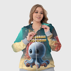 Женский 3D-костюм Blueberini Octopusini мем, цвет: 3D-меланж — фото 2