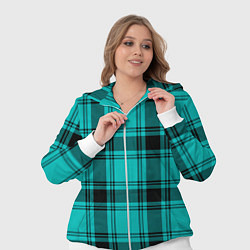 Женский 3D-костюм Checkered blue, цвет: 3D-белый — фото 2