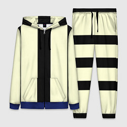 Женский костюм Color black beige line