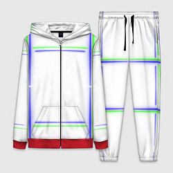 Женский костюм Neon white green light blue