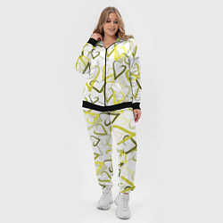 Женский 3D-костюм Зеленые сердца, цвет: 3D-черный — фото 2