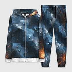 Женский костюм Синий камуфляж с каплями