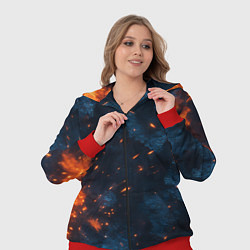 Женский 3D-костюм Синий камуфляж с искрами, цвет: 3D-красный — фото 2