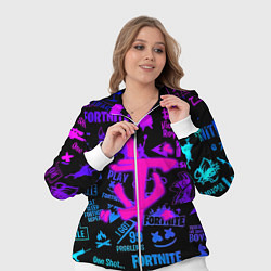 Женский 3D-костюм Fortnite x doom neon logo, цвет: 3D-белый — фото 2