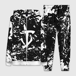 Женский 3D-костюм Doom краски белые штрихи, цвет: 3D-белый