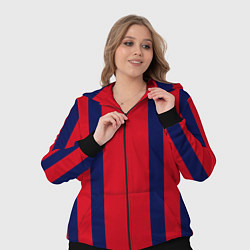 Женский 3D-костюм Color black red stripes, цвет: 3D-черный — фото 2