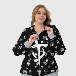 Женский 3D-костюм Doom ведьмак логотипы, цвет: 3D-меланж — фото 2