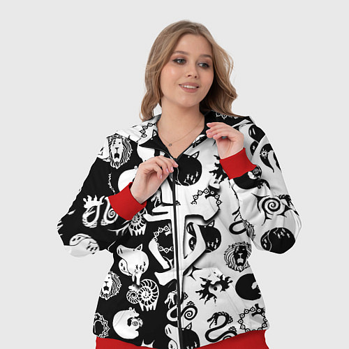 Женский костюм Doom anime black pattern / 3D-Красный – фото 3