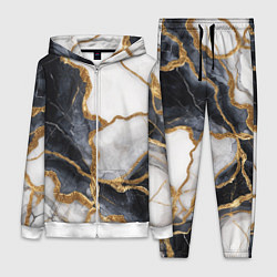 Женский костюм Мрамор белый и черный с золотом