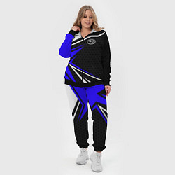 Женский 3D-костюм Субару - blue sport, цвет: 3D-черный — фото 2