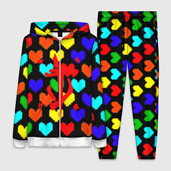 Женский 3D-костюм Doom love pixel pattern, цвет: 3D-белый