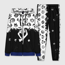 Женский 3D-костюм Doom черно белые аниме, цвет: 3D-синий