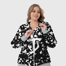 Женский 3D-костюм Дум белые брызги красок, цвет: 3D-меланж — фото 2