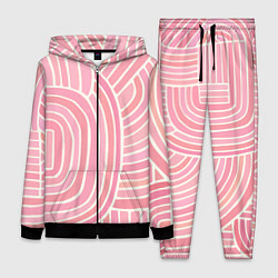 Женский 3D-костюм Абстрактный узор розовый, цвет: 3D-черный
