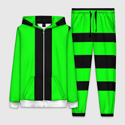 Женский 3D-костюм Color black green, цвет: 3D-белый