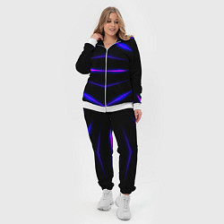 Женский 3D-костюм Color black neon stripes, цвет: 3D-белый — фото 2