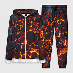 Женский 3D-костюм Огненная лава вулкана, цвет: 3D-белый