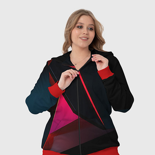 Женский костюм Geometric shapes / 3D-Красный – фото 3